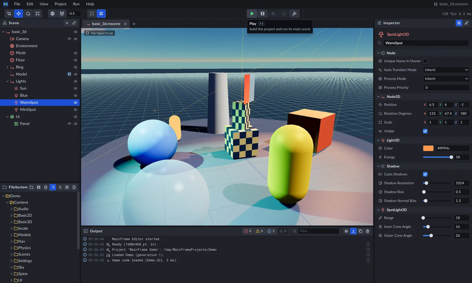 Mainframe Engine editor